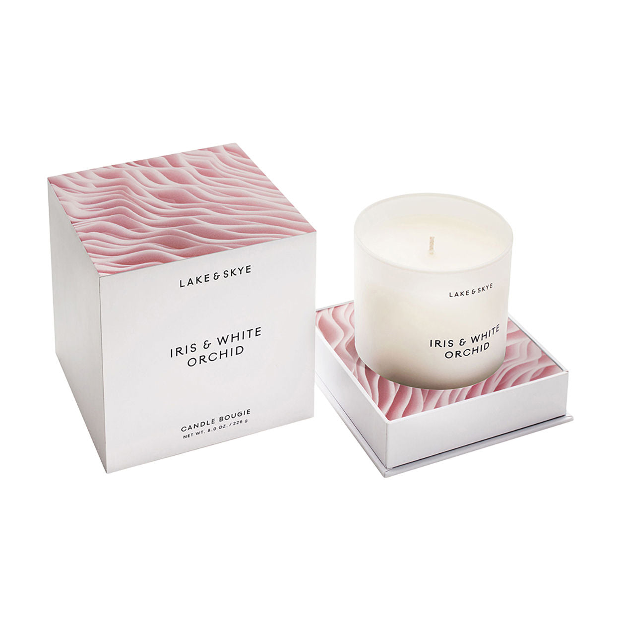Iris and White Orchid Candle