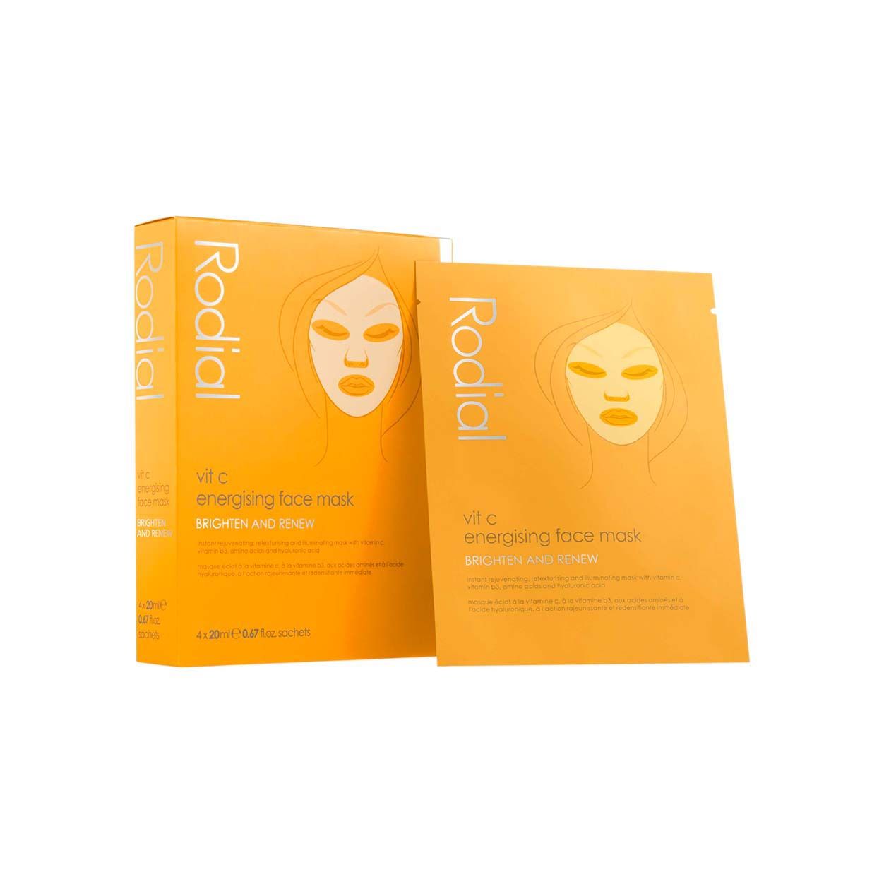 Vit C Cellulose Sheet Mask 4 Pack