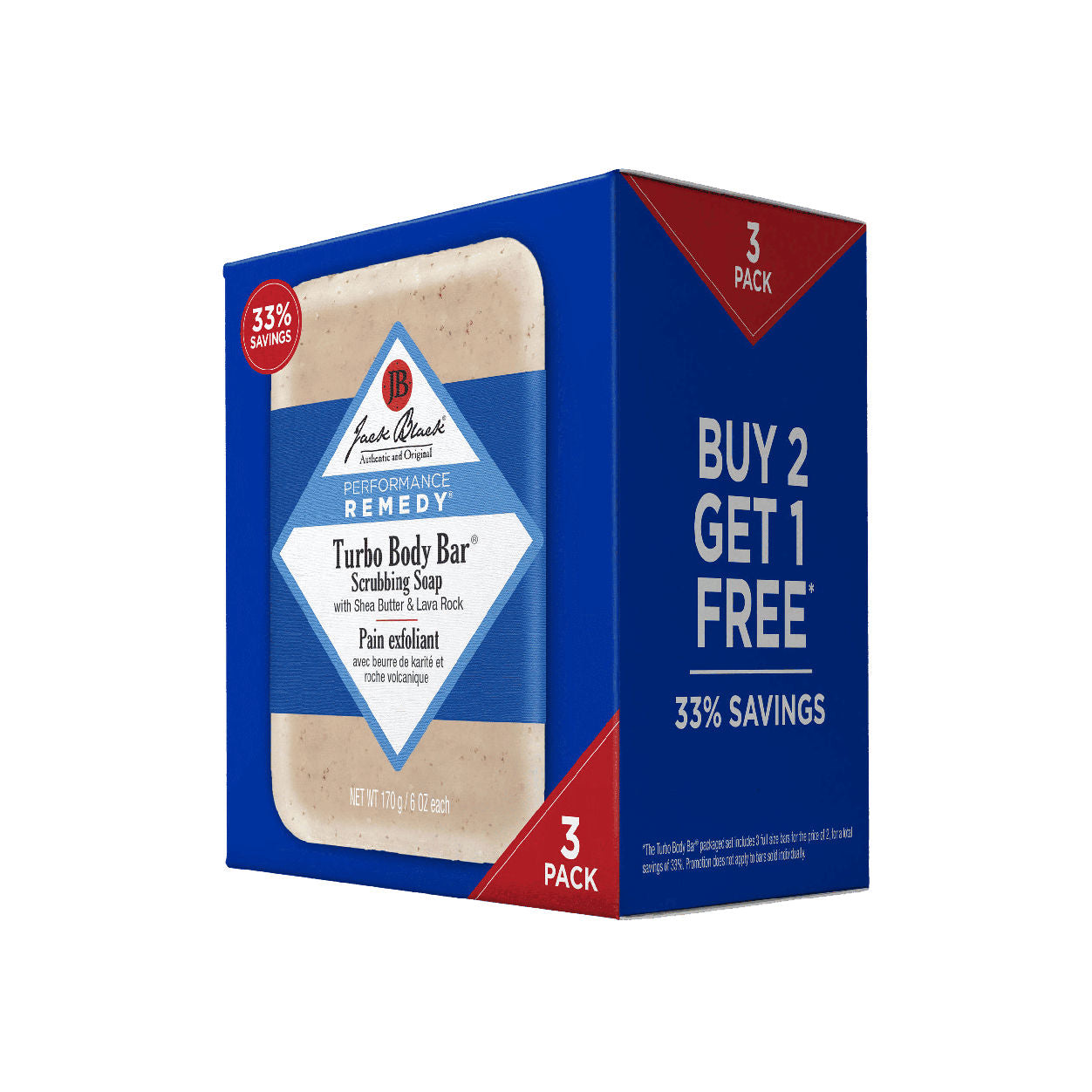 Turbo Body Bar Scrubbing Soap 3-Pack