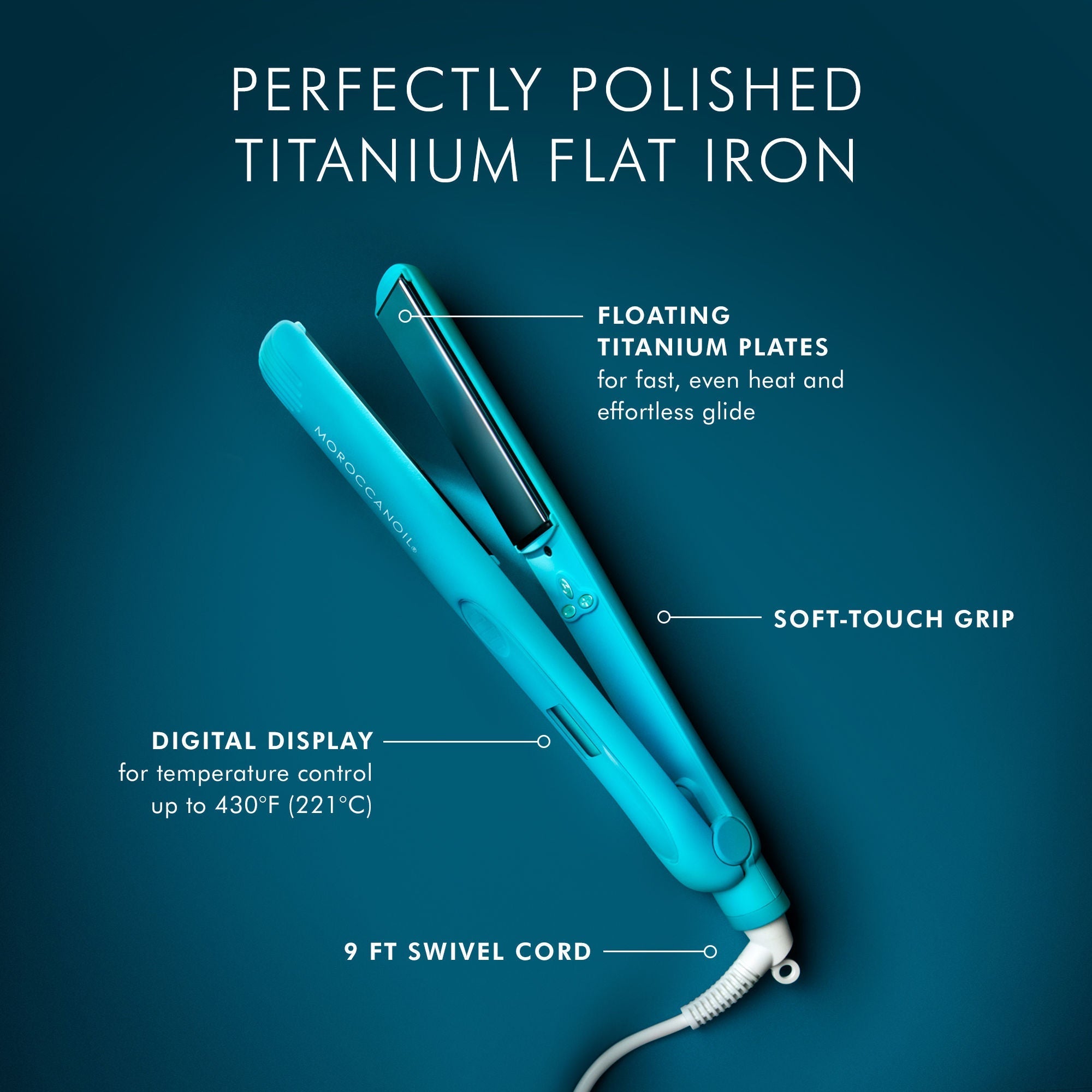Perfectly Polished Titanium Flat Iron