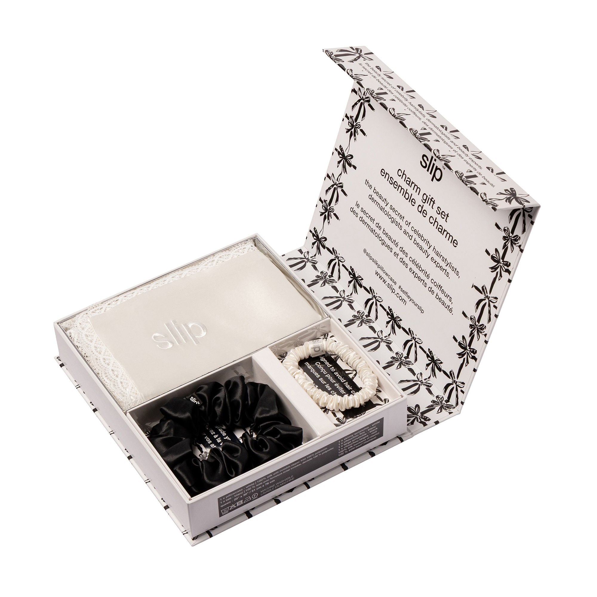 Pure Silk Queen Gift Set with Lace Trim (Limited Edition)