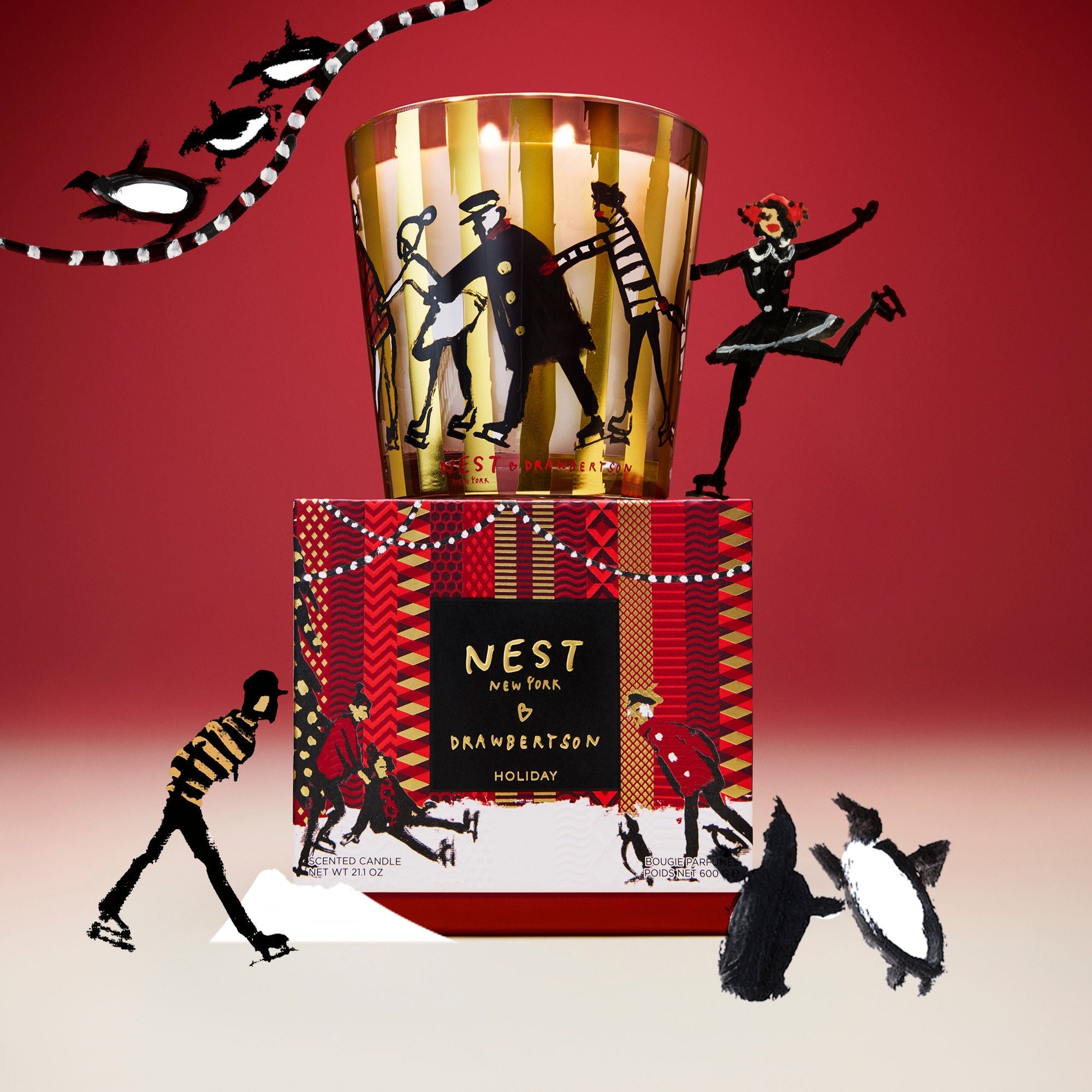 Nest New York x Drawbertson Holiday 3-Wick Candle (Limited Edition)