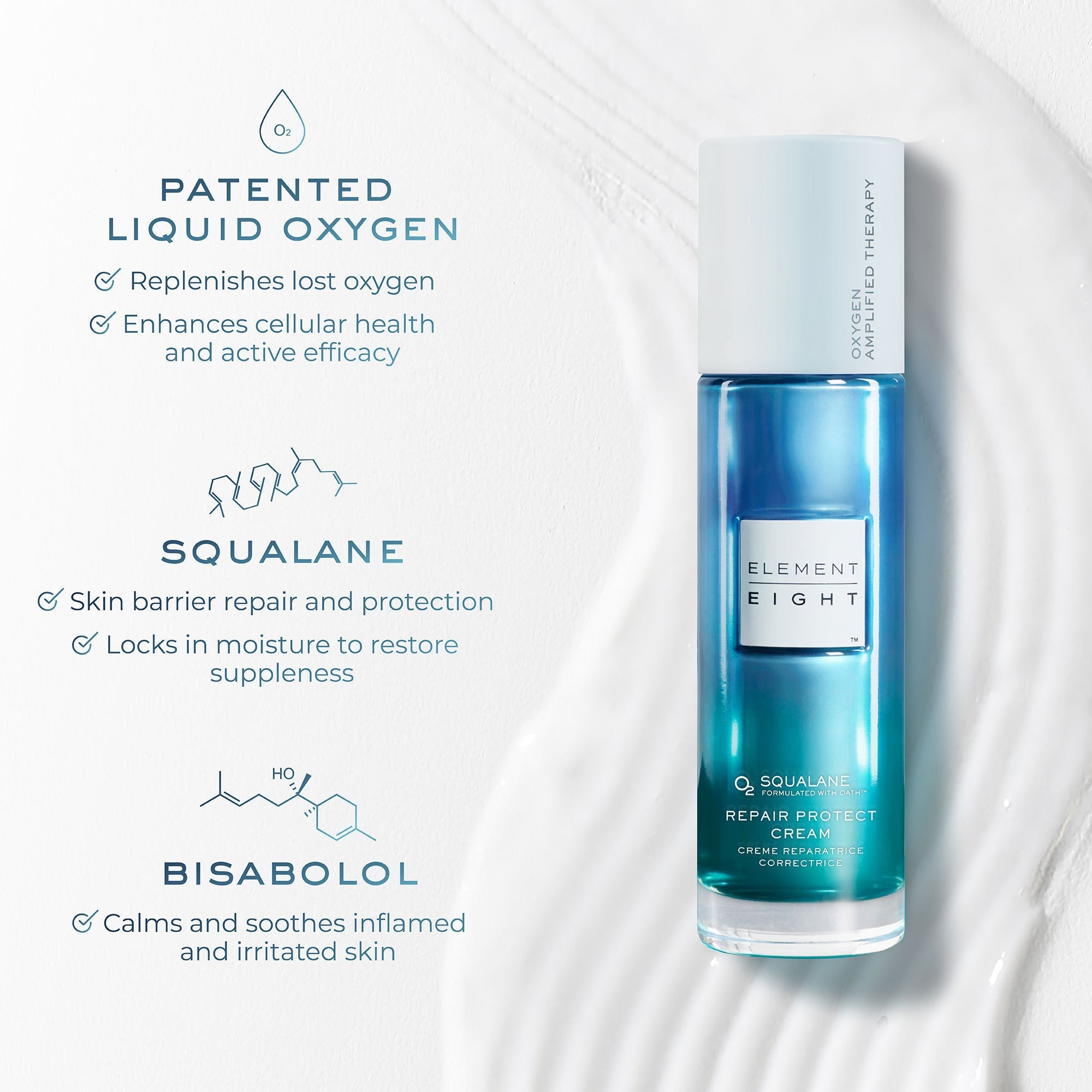 O2 Squalane Repair Protect Moisturizer for Redness and Post-Procedure Skin Repair