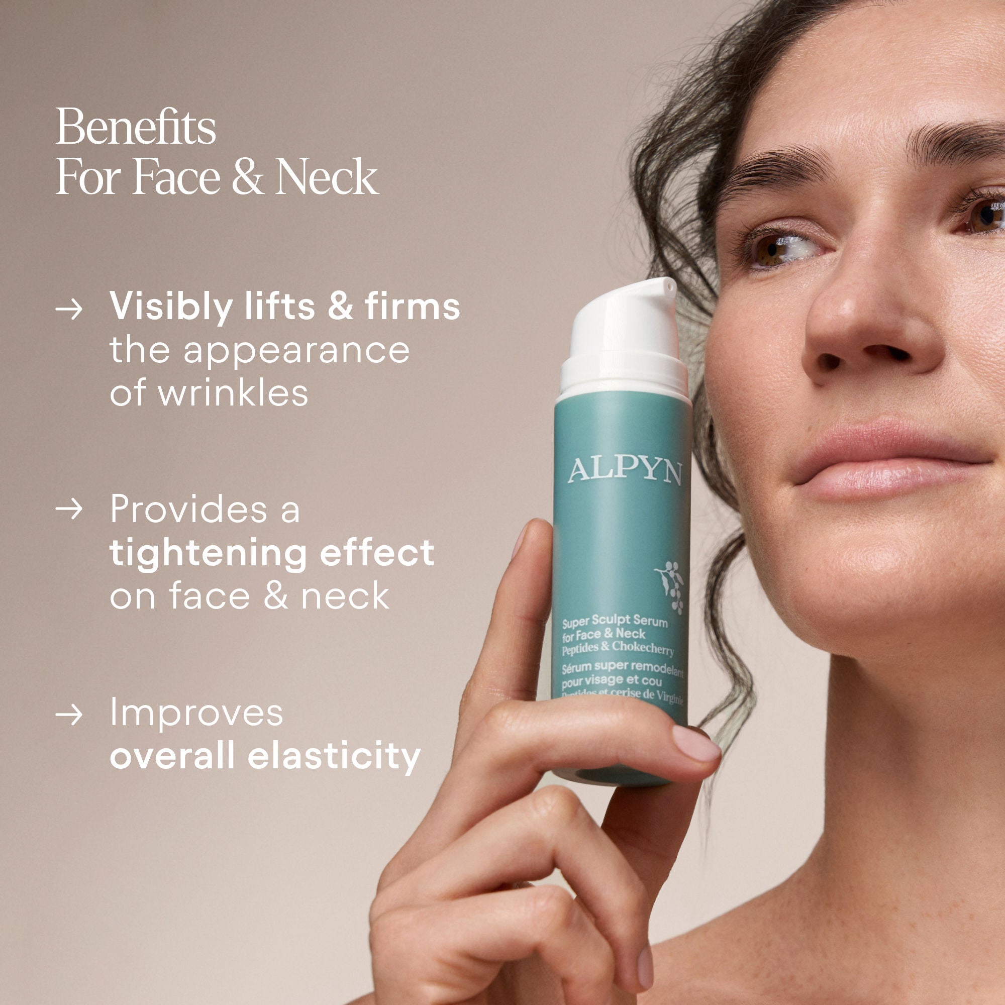 Super Sculpt Serum For Face and Neck with Tri-Peptide Firming Complex