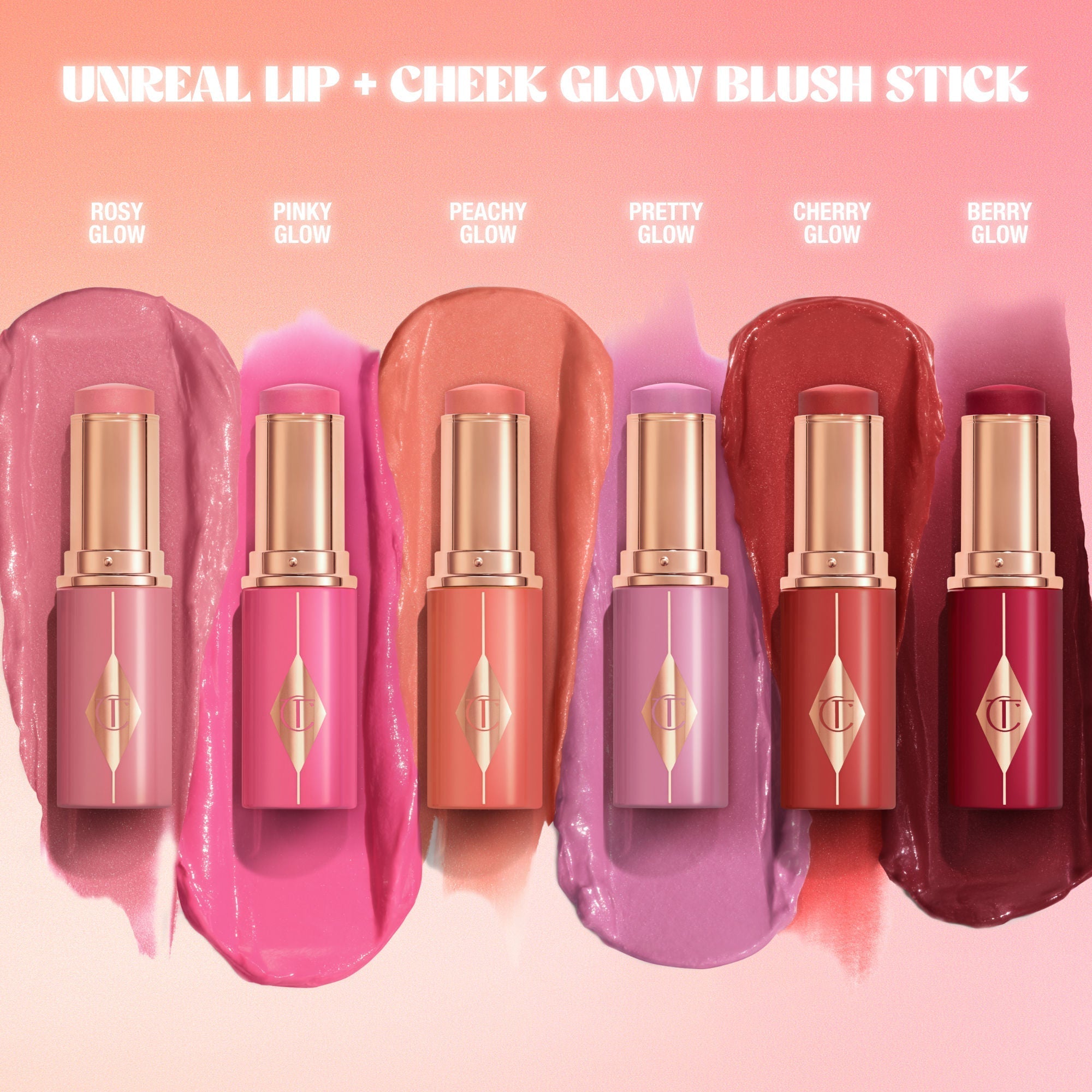 Unreal Lip + Cheek Glow Blush Stick with Hyaluronic Acid