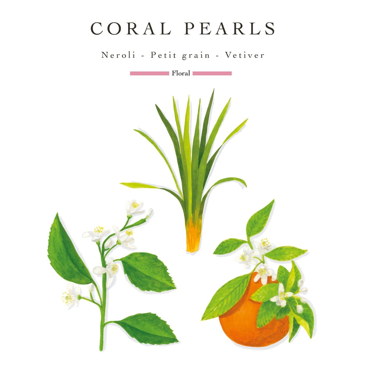 Pearls Coral Candle