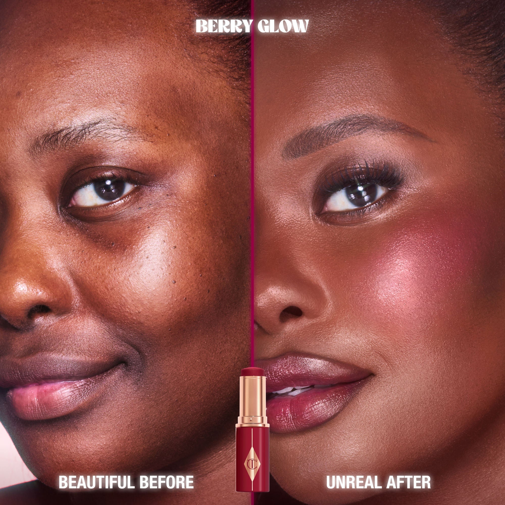 Unreal Lip + Cheek Glow Blush Stick with Hyaluronic Acid