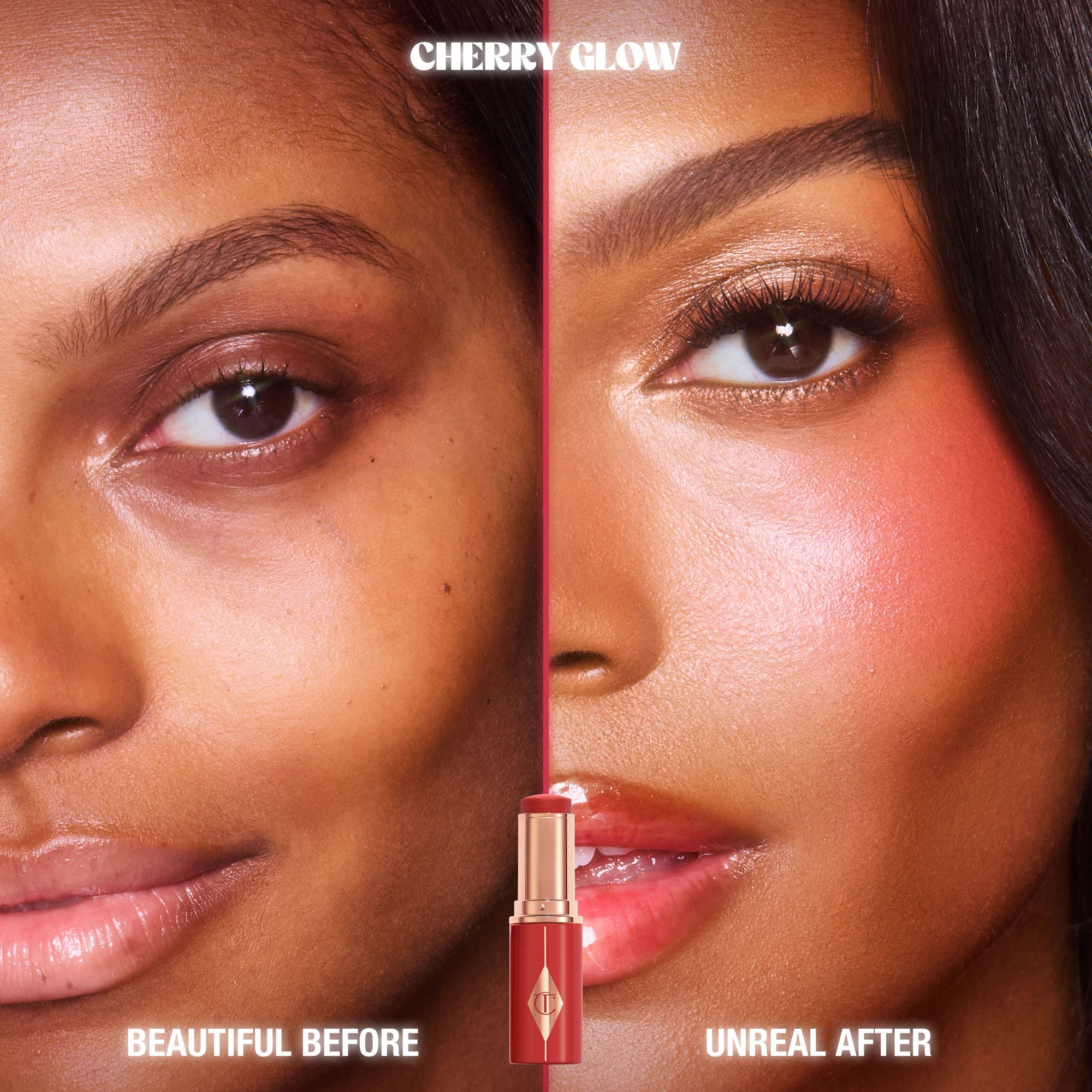Unreal Lip + Cheek Glow Blush Stick with Hyaluronic Acid