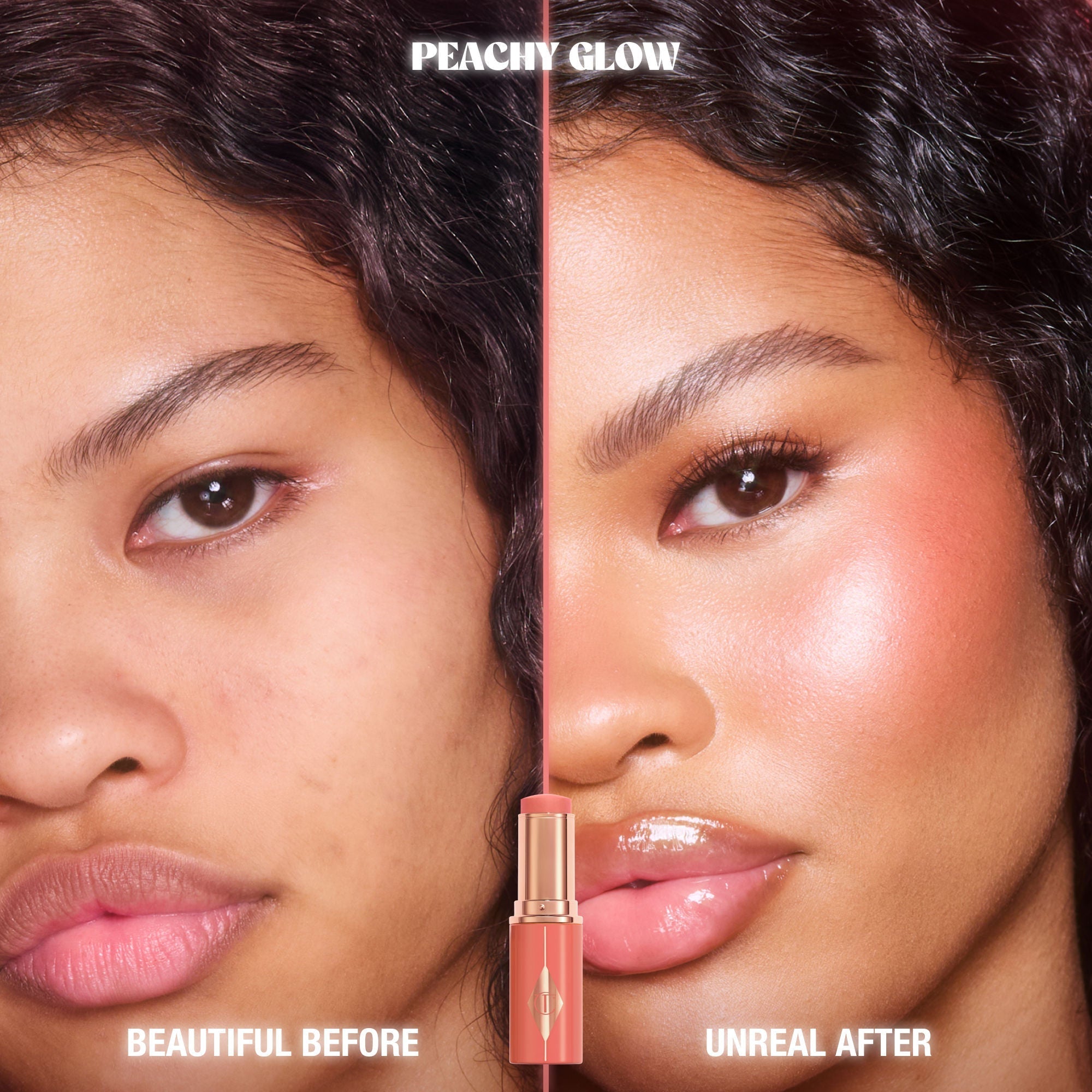 Unreal Lip + Cheek Glow Blush Stick with Hyaluronic Acid